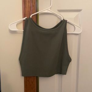 Green crop top